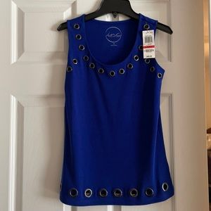 INC Royal blue knit top with